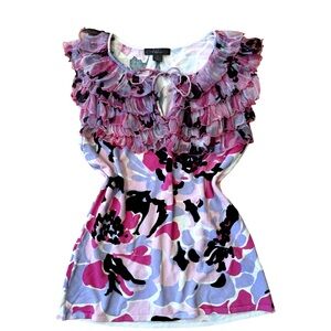 Pink and Purple Floral Top